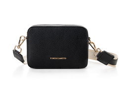 Vicenza Bolso Bandolera Negro y Crema de Piel de Polivinilo - Black